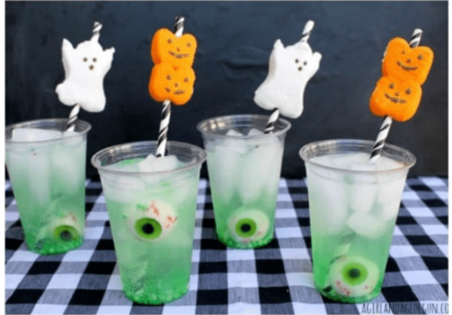decoracion con dulces de halloween