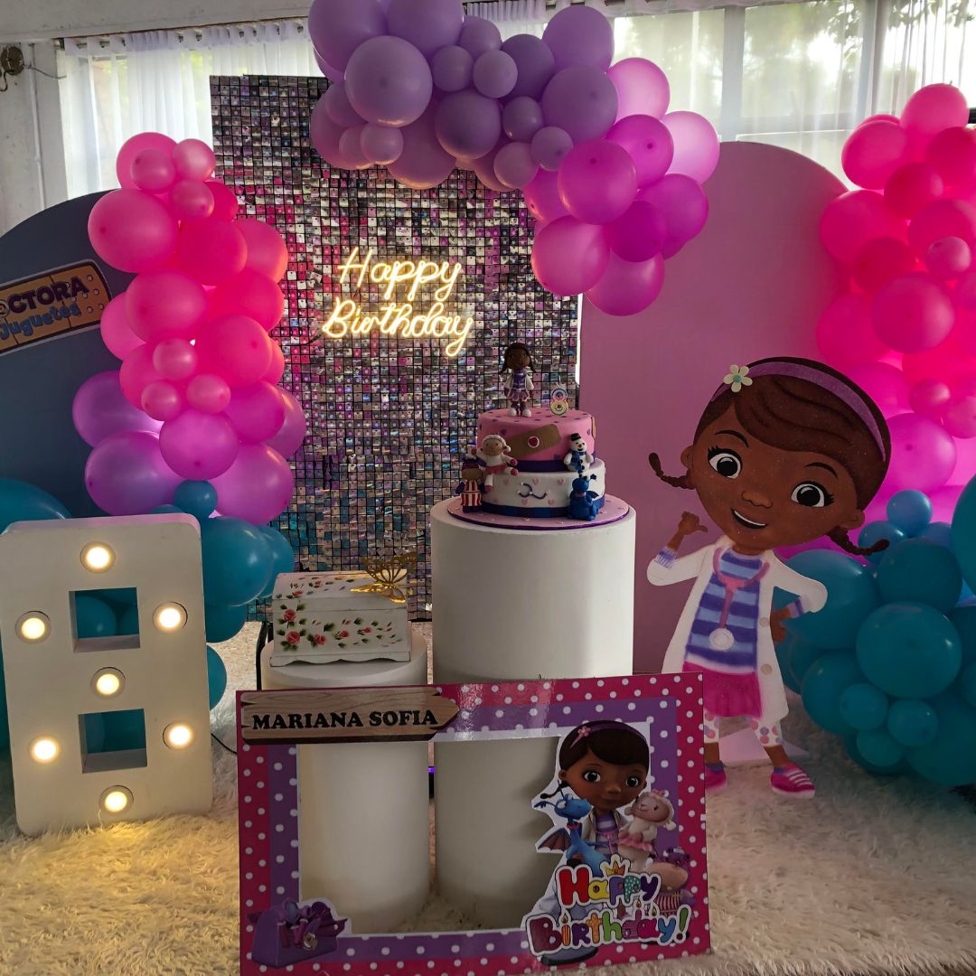 decoracion fiesta infantil doctora juguetes