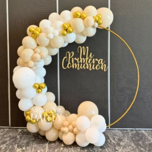 Decoracion de eventos aro dorado
